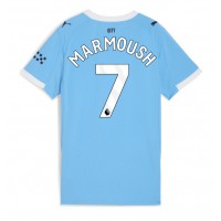 Stroje piłkarskie Manchester City Omar Marmoush #7 Koszulka Podstawowej dla damskie 2025-26 Krótki Rękaw